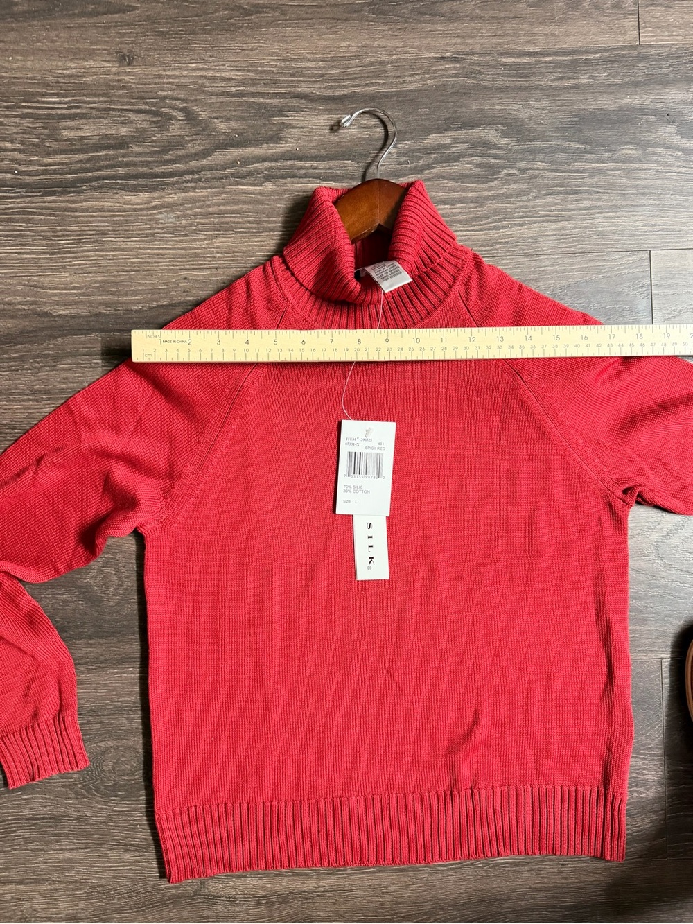 NWT Austin Silk Red Turtleneck Silk Sweater Luxury Soft Cozy Office - Picture 10 of 11